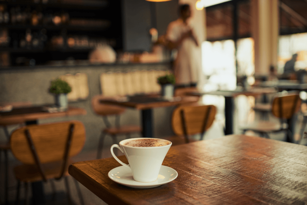 coffee shop with beach vibes