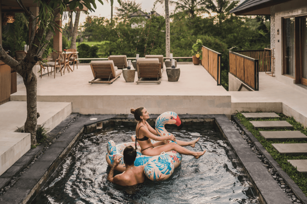 a couple enjoying bali 