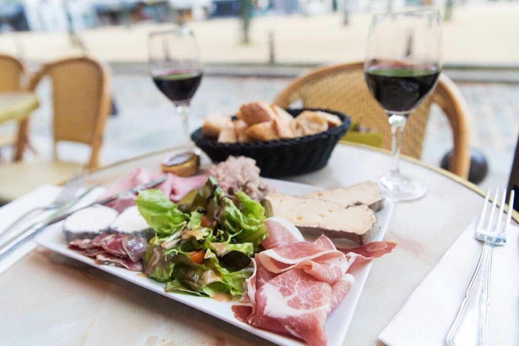 meat and cheese from france restaurant